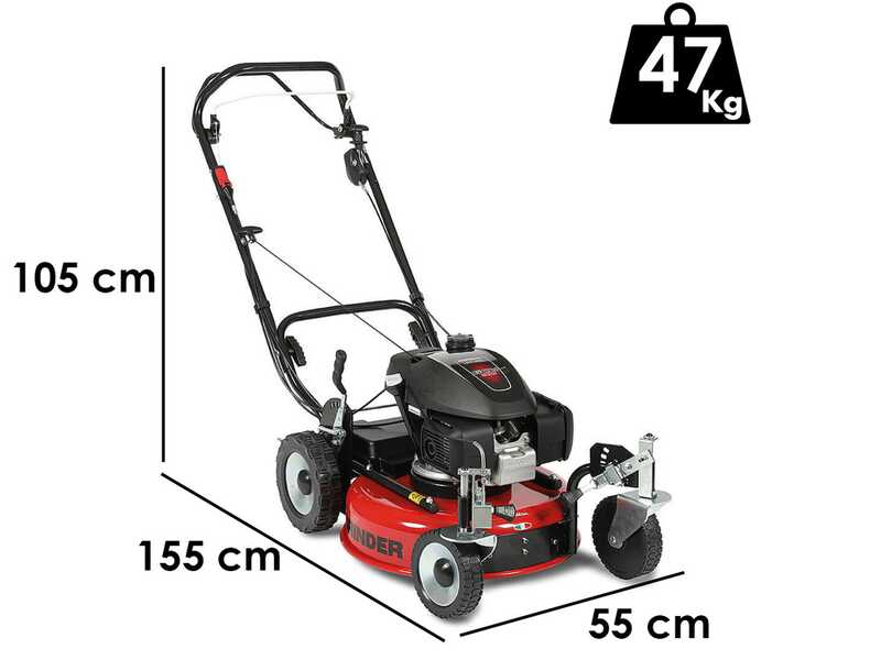 Marina Systems GRINDER ZERO SH Self-propelled Lawn Mower with Mulching - 52 cm Cutting Width - Honda GCVx 200 Engine - Double Mulching Blade