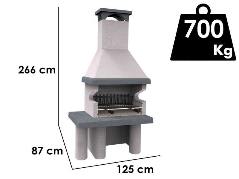 Edilmark Primavera L - Wood and charcoal masonry barbecue