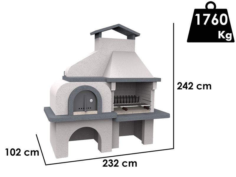 Edilmark Pizza-Party - Wood and Coal Masonry Barbecue and Oven
