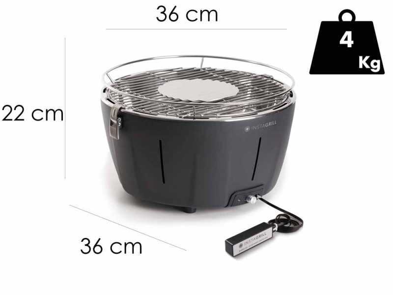 Class InstaGrill - smokeless charcoal barbecue - Anthracite shell