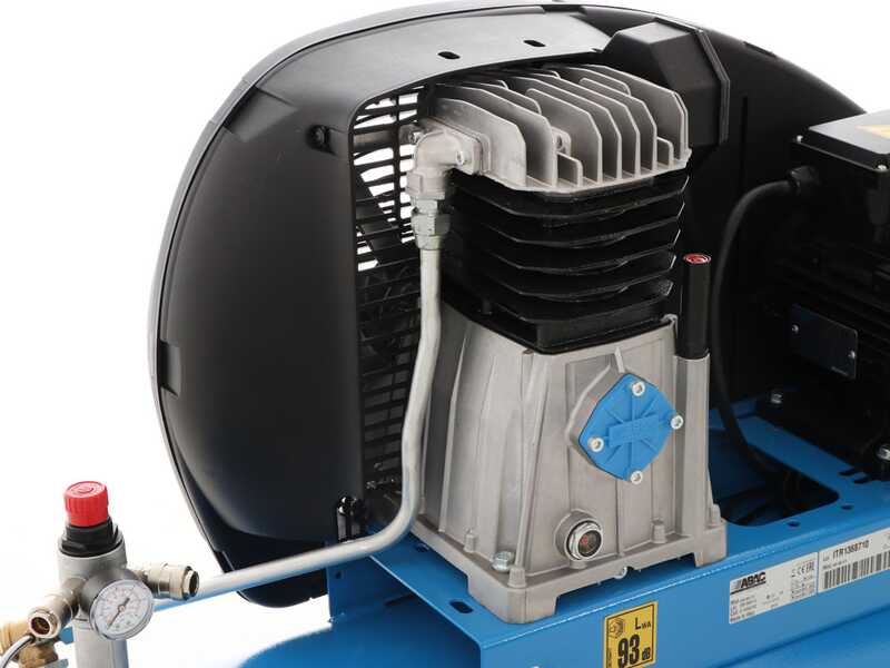 ABAC LINE A39 200 CT3 - Three-phase electric belt driven air compressor - Motor 3 HP - 200 litres