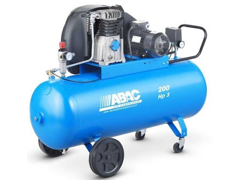 ABAC LINE A39 200 CT3 - Three-phase electric belt driven air compressor - Motor 3 HP - 200 litres
