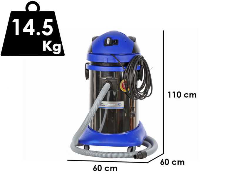 Annovi &amp; Reverberi 4800 - Drum Vacuum Cleaner - 37 L Stainless Steel Drum - 1400W