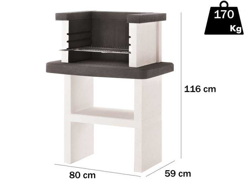 Palazzetti Belair - Concrete charcoal barbecue