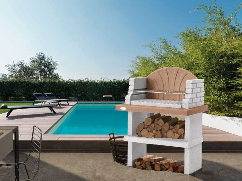 Palazzetti Siviglia - Wood and charcoal masonry barbecue