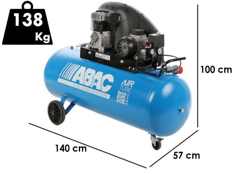 ABAC EXT A29B 200 CT3 - Three-phase electric belt driven air compressor - Motor 3 HP - 200 litres