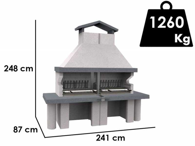 Edilmark Golia - Wood and Charcoal Masonry Barbecue