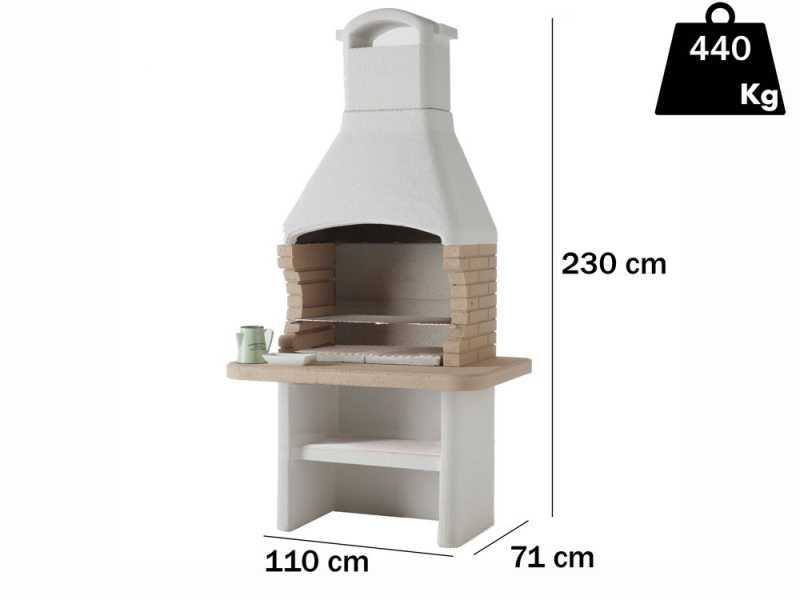 Palazzetti Tenerife 2 - Wood and charcoal masonry barbecue
