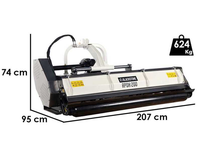 BlackStone RPDH 200 - Tractor-mounted Flail Mower - Heavy Series - Hydraulic Displacement