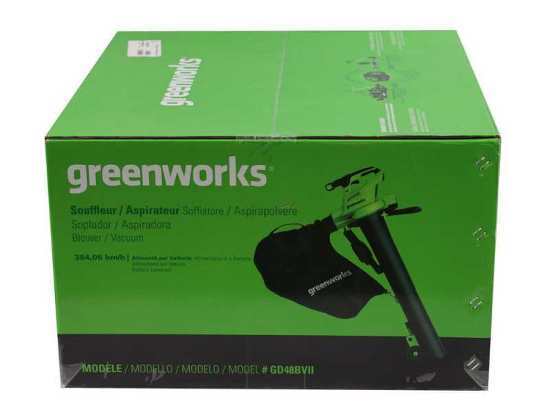 Greenworks GD48BVII - Blower - Cordless vacuum cleaner - 48V - WITHOUT BATTERY AND BATTERY CHARGER
