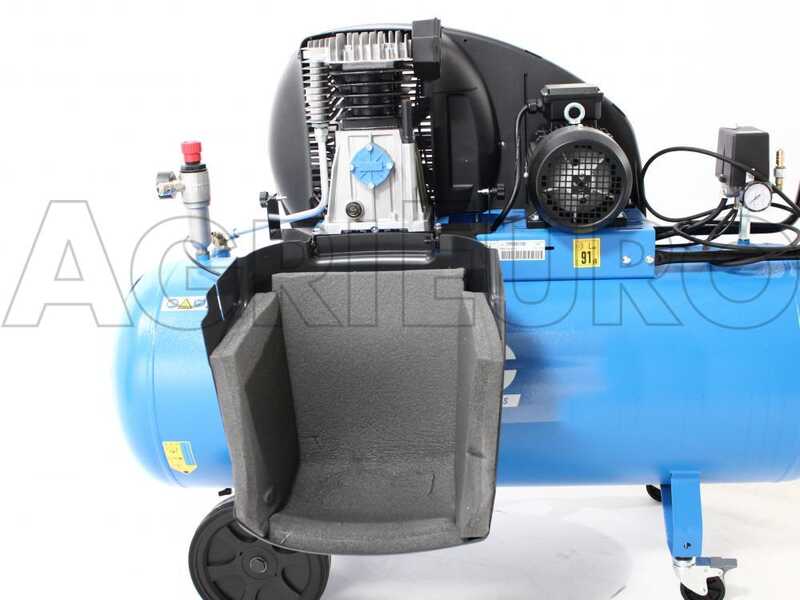 ABAC SILENT A39B 270 CT4 - Silenced single-phase belt-driven electric air compressor - 4 HP motor - 270 l