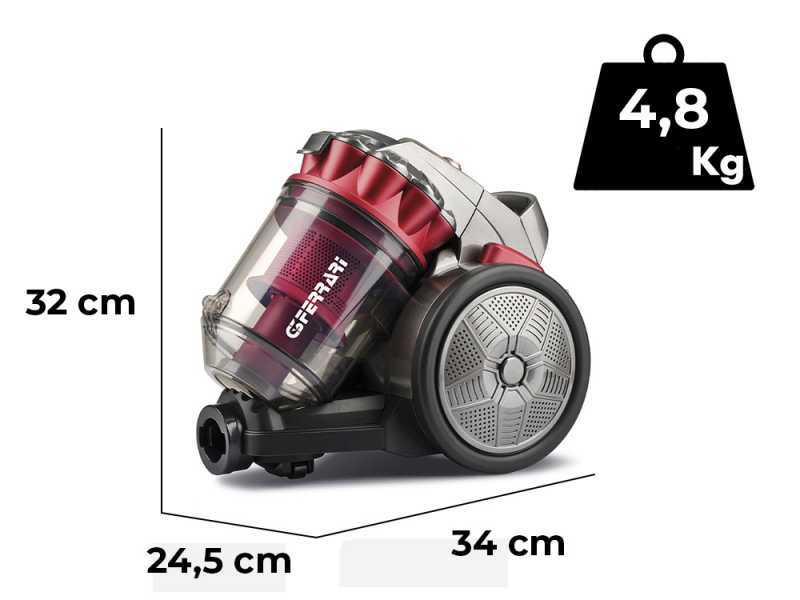 G3 Ferrari Eco Design - Cyclonic bagless canister hoover - 700W
