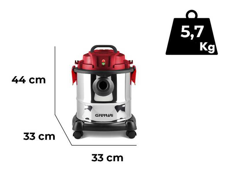 G3 Ferrari Fusto Red - Wet &amp; Dry Vacuum Cleaner - 20 L Drum