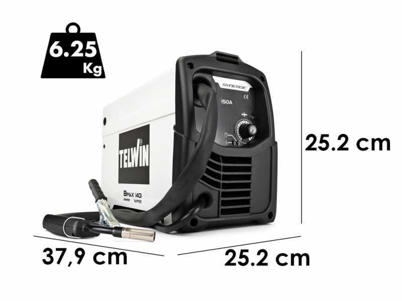 Telwin Bimax 140i Synergic - FLUX wire inverter welding machine (no GAS), direct current (DC)