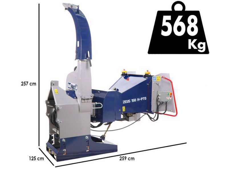 BullMach ZEUS 150 H-PTO - Tractor-mounted shredder - With hydraulically controlled drive rollers