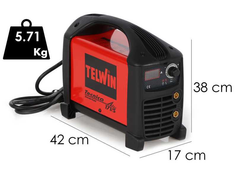 Telwin Tecnica 171/S - Inverter Welding Machine (MMA, TIG) + Case, Direct Current (DC)