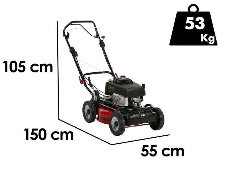 Marina Systems GRINDER 4X4 SKW - Trailed Petrol Lawn Mower - Kawasaki FJ180V Engine - 52 cm Cut