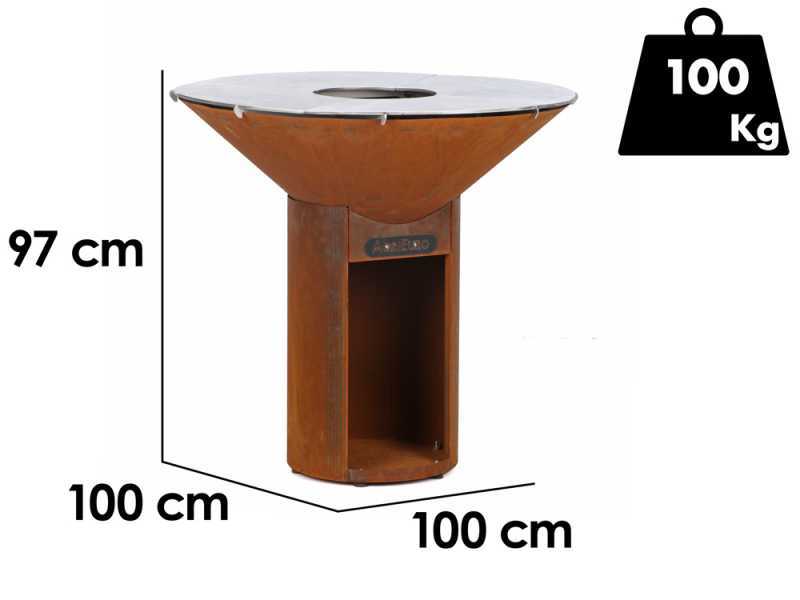 Top Line Icon 100 - Corten wood-fired barbecue