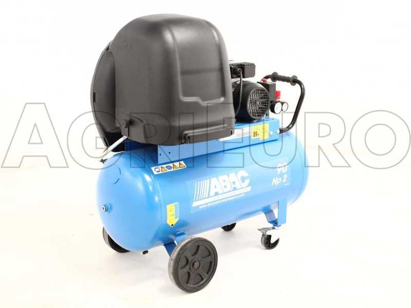 ABAC SILENT A29B 90 CM2 - Silenced single-phase belt-driven electric air compressor - 2 HP motor - 90 l
