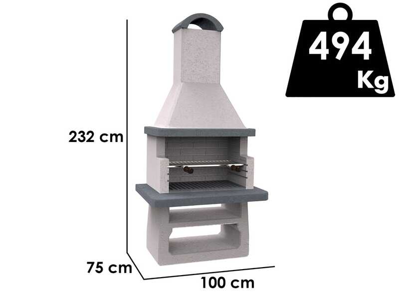 Edilmark GF65 - Charcoal masonry barbecue