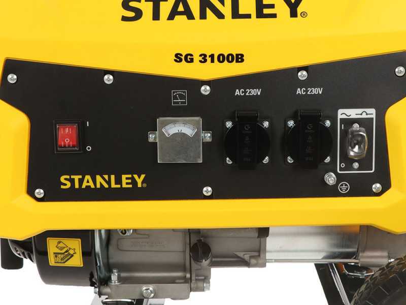 Stanley SIG 3100B - Petrol Power Generator - AVR 2.9 kW - DC 2.6 kW Single-phase