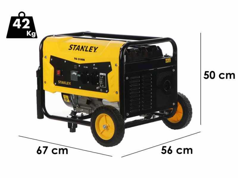 Stanley SIG 3100B - Petrol Power Generator - AVR 2.9 kW - DC 2.6 kW Single-phase