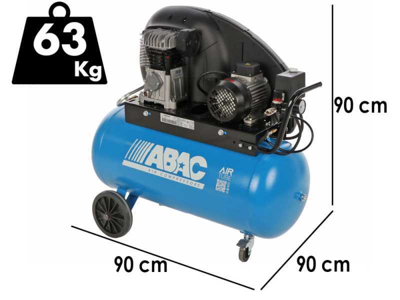 ABAC EXT A29B 90 CT3 - Three-phase electric belt driven air compressor - Motor 3 HP - 90 litres