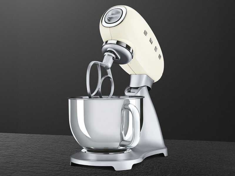 Smeg SMF02CREU Cream - Planetary Mixer - 4.8 L Stainless Steel Bowl