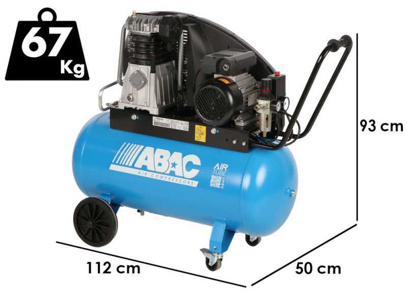 ABAC EXP A49B 90 CM3 - Single-phase electric belt driven air compressor - Motor 3 HP - 90 l