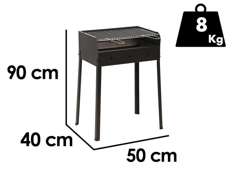Mille Stella Eco Small - Handcrafted Iron Coal Barbecue - 47,5x37 cm