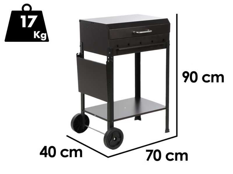 Seven Italy Stella Large - Handcrafted Iron Coal Barbecue - 67,5x37 cm