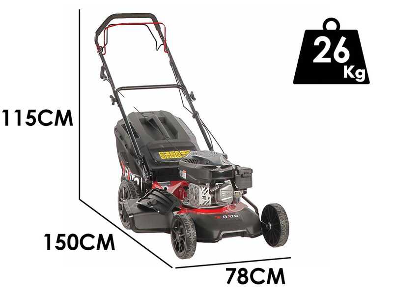 Rato Multipower RMS46Q-V145 - Trailed petrol lawn mower - 144cc Rato engine