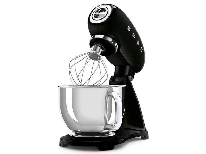 Smeg Full Colour Black - Planetary Mixer - 4.8 L Stainless Steel Bowl