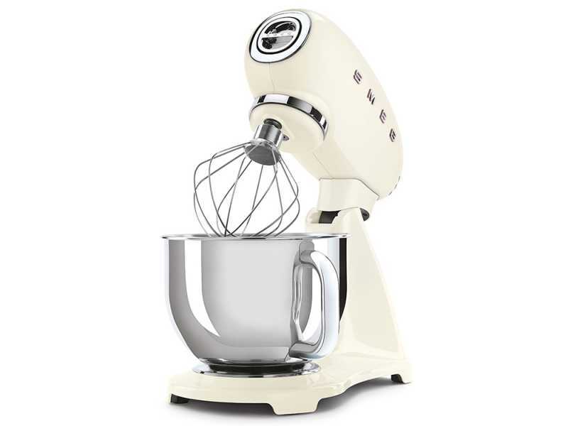 Smeg Full Colour Cream - Planetary Mixer - 4.8 L Stainless Stess Bowl