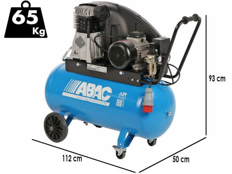 ABAC EXP A39B 90 CT3 - 3-phase electric belt driven air compressor - Motor 3 HP - 90 l