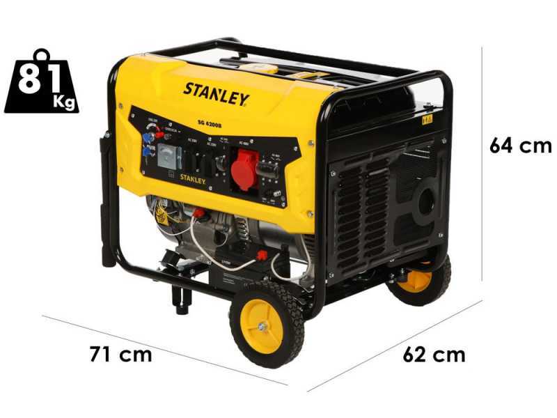 Stanley SG 4200B - Petrol Power Generator - AVR - 4.3 kW - DC 4.0 kW Three-phase
