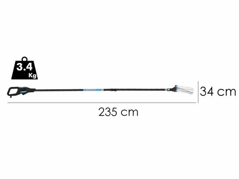 Campagnola Hercules 6 ECO Plug-in - 185-270 cm Carbon Pole - Electric Battery-powered Olive Harvester