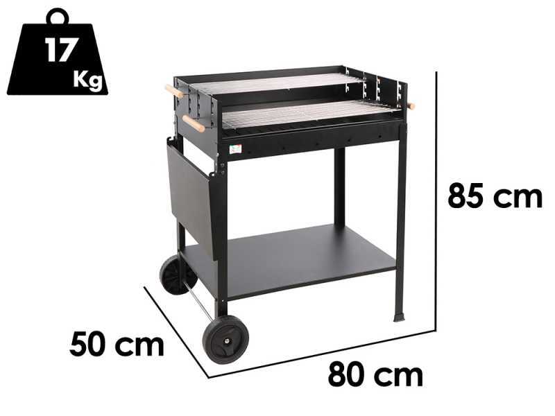 Seven Italy Calypso - Handcrafted Iron Coal Barbecue - 70,5x22cm