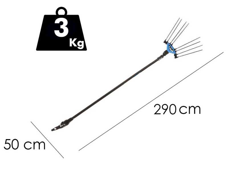 Campagnola Icarus V1 ECO Plug-in - Carbon Pole - 290 cm - Electric Battery-powered Olive Harvester