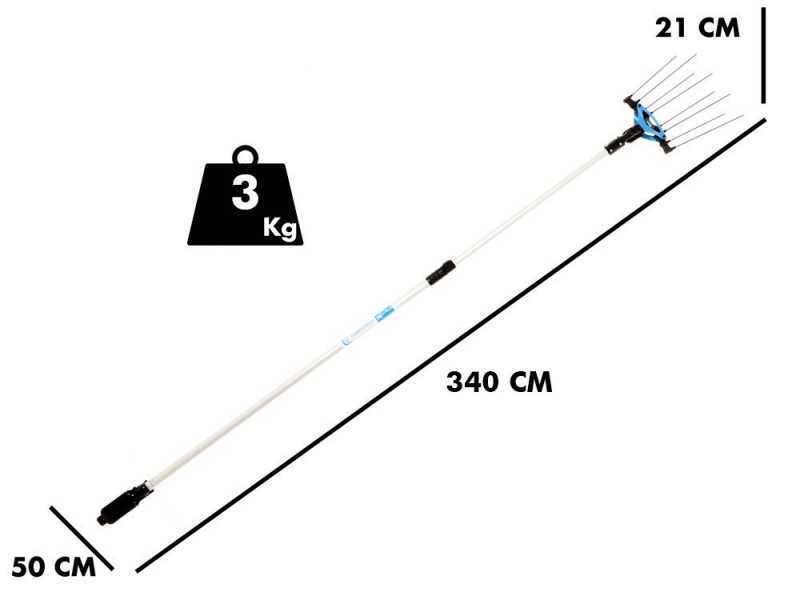 Campagnola Icarus V1 ECO Plug-in - 185-270 cm Aluminium Pole - Electric Battery-powered Olive Harvester