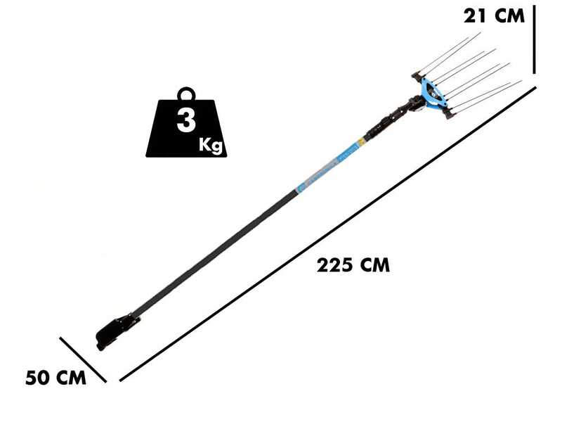 Campagnola Icarus V1 ECO Plug-in - Carbon Pole - 225 - 290 cm - Electric Battery-powered Olive Harvester
