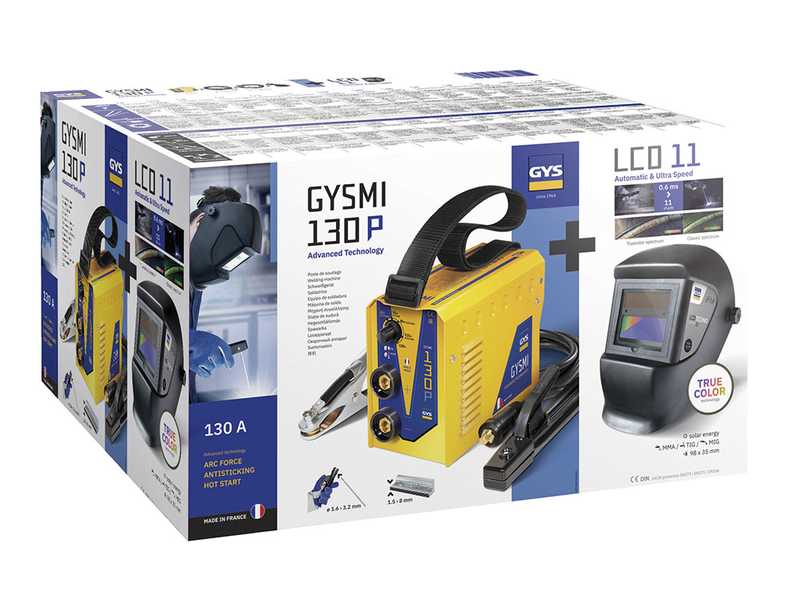 GYS GYSMI 130P - Inverter welding machine (MMA) - direct current (DC) - Mask