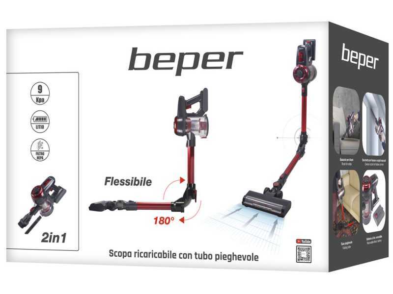 Beper P202ASP100 - Rechargeable electric broom - 2-in-1 - 22.2 V 2 Ah