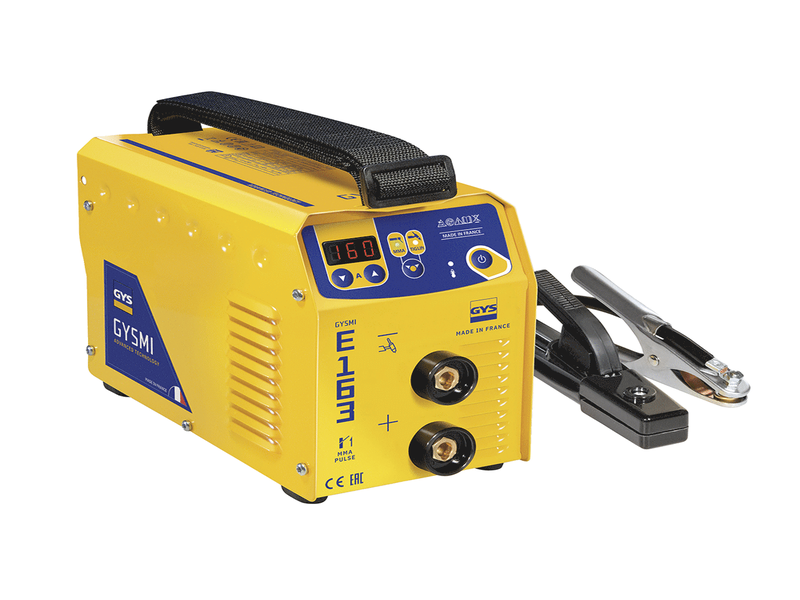 Poste à Souder MMA 160A GYSMI E160 - Monophasé 230V, Fonctions Arc Force, Hot Start - Inclus Masque LCD Techno 11