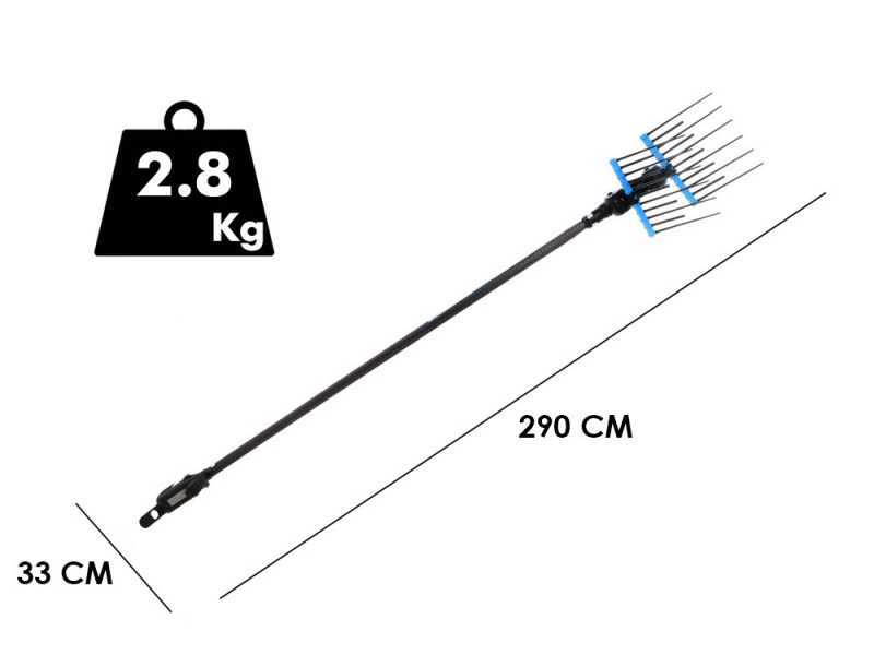 Campagnola Alice STAR ECO Plug-in - 230 cm Carbon Pole - Electric Olive Harvester- 21.6V 5Ah