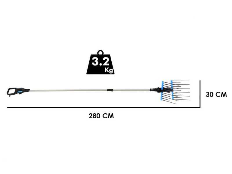Campagnola Alice STAR ECO Plug-in - 150-220 cm Aluminium Pole - Electric Olive Harvester - 21.6V 5Ah