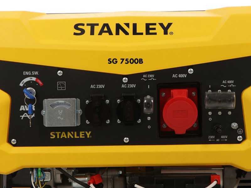 Stanley SG 6500B - Petrol Power Generator - AVR - 6,5 kW - Continuous 6 kW Three-phase