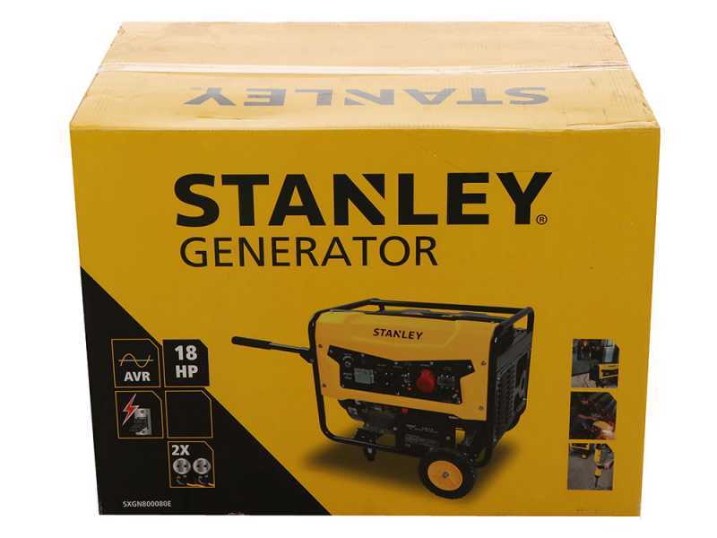 Stanley SG 6500B - Petrol Power Generator - AVR - 6,5 kW - Continuous 6 kW Three-phase