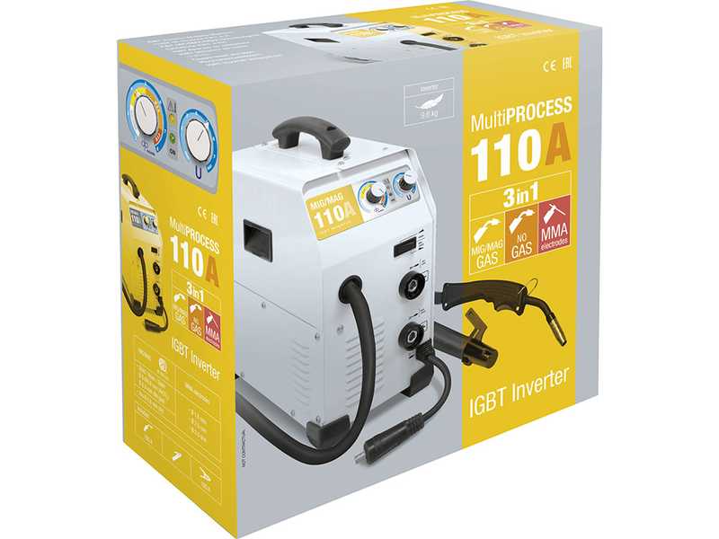 GYS Easymig 110 - Inverter Welding Machine (MIG/MAG: GAS, NO GAS and MMA) - direct current (DC)