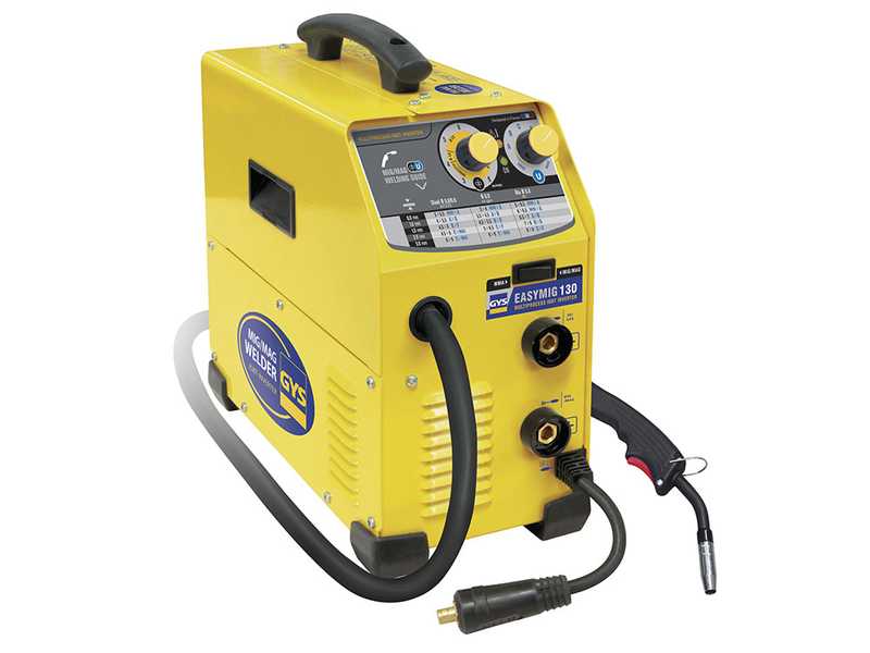 GYS Easymig 130 - Inverter Welding Machine (MIG/MAG: GAS, NO GAS and MMA) - direct current (DC)